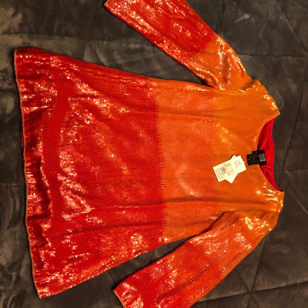 NWT Escada Couture Sequin and Silk Mini Dress